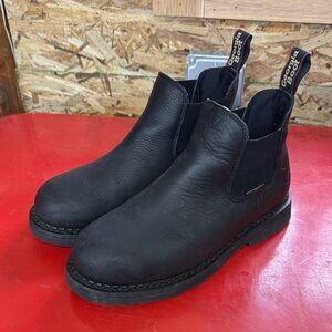 Georgia Boot Black Leather Chelsea Boots. (Size 9.5W)